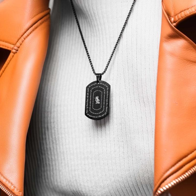 Hanuman Chalisa Pendant with Chain(Pack of 1)